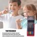 Calakono Soft Bamboo Toothbrush Set for Adults | 5 Black Charcoal Toothbrushes in Various Colors | Eco-Friendly Oral Care - Buy Online on SooperMarket.com