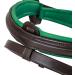 Sunride English Combined Bridle Hawaii with Reins | Adjustable Soft Real Leather | COB Brown/Green - Premium Anatomical Design for Comfort - Buy Online on SooperMarket.com