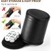 PU Leather Dice Cup with Lid and Felt-Lined Shaker - Set of 6 Dice Included for Yahtzee and Farkle Board Games - Buy Online on SooperMarket.com