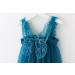 Baby Girl Tulle Princess Dress with Butterfly Wings | 0-4 Years | Peacock Blue - Buy Online on SooperMarket.com