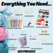 Premium 120pc Crochet Kit for Beginners - Yarn, Hooks, Tools, Storage Bag, Scissors - Purple - Kids & Adults - Buy Online on SooperMarket.com