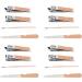 Stainless Steel Nail Clippers Set 4 Set Nail Clippers Beauty Tools Includes Ear Spoons and Nail Files with Pink PU Storage Bags for Grooming Manicure - Buy Online on SooperMarket.com