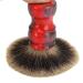 Synthetic Hair Shaving Brush with Red Resin Grip | Barber Salon Tool for Face Hair Cleaning | Best Gifts for Men & Women - Buy Online on SooperMarket.com
