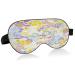 WELLDAY Sleep Mask Blooming Flowers Night Eye Shade Cover Soft Comfort Blindfold Blockout Light Adjustable Strap for Men Women