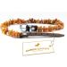 Premium Amber Necklace for Dogs & Cats | Leather Clasp | Flea & Tick Protection 30-35cm - Buy Online on SooperMarket.com