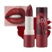 Long Lasting Lipstick Non Stick Cup Velvet Lipstick Lip Gloss Waterproof Lipstick Nude Lipstick Non Drying Rich and Silky Texture Lip Tint High Coverage Lip Color Lipsticks for Women (Dark Red)