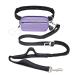 TUDEC Dogs jogging line with belly belt free-haired leash with belt bag jogging dog leash for large and medium-sized dogs elastic and reflective running leash and feces bag dispenser (gray purple) 763-gray-purple