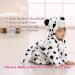 Doladola Unisex Baby Toddler Romper Jumpsuit | Hooded Cartoon Sleepsuit | 12-18 Months | Snow Leopard Print - Buy Online on SooperMarket.com