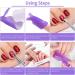 MORGLES Gel Nail Remover Kit - 10 Nail Clips, 300 Cotton Pads, Files, Shiner, Cuticle Pusher, Brush - Purple - Buy Online on SooperMarket.com