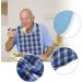 Adult Bib 3colors Adult Bib Washable Reusable Waterproof Dinning Aid Clothes Protector Clothing Protector with Optional Crumb Catcher and Vinyl Backing 17.7 * 29.5inch(Orange pink) - Buy Online on SooperMarket.com