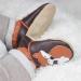 Dotty Fish Soft Leather Baby Shoes for Boys | Non Slip Toddler Shoes with Brown and Orange Fox Design | 0-6 Months - 4-5 Years - Buy Online on SooperMarket.com