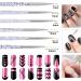 Sibba Water Activated Eyeliner Brush Applicators - 6pcs Transparent Set for Halloween Cosmetic Tool, Fine Point Angled Wands for Eye Makeup, Eyebrow, Nail Art, and Painting - Buy Online on SooperMarket.com