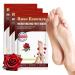 OUKEYA Foot Mask 3 Pairs: Nourish Foot Mask Dermatologically Tested Repairs Heels & Soften Dry Dead Skin for Cracked Feet(No Peeling) Rose