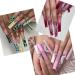 JZK 240x XXXL Clear Half Cover Extra Long Square Nail Tips For Acrylic Extensions No C Curve False Nail Tips Long For Gel And Acrylic Nails 3XL Finger Nail Extension Tips - Buy Online on SooperMarket.com