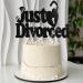 Trimming Shop Divorce Cake Toppers Just Divorced Cake Picks Break Up Theme Cake Decorations Acrylic Dessert Topper for Bye Freedom Bachelor Divorce Party Supplies Mirror Black