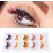 5 Pairs Colorful Eyelashes for Halloween Christmas Stage Show 6D Gradient Long Curled Soft Colored False Eye Lashes Party Fake Eyelashes Makeup Tools - Buy Online on SooperMarket.com
