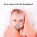 Portable Pink Baby Pacifier - Built-in Silicone Closed Loop Design for Home Use - Buy Online on SooperMarket.com