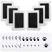 Baby Inkless Handprint and Footprint Pet Paw Print Kit 6 Black Handprint Ink Pads Hand and Foot Stamp with 12 Imprint Cards for Family Baby Keepsake Gift
