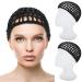 2 PCS Black Mesh Hair Net Caps for Women - Long Straight/Curl Wig Snood Wrap Bonnets with Bun Lift Strap - Ideal for Sleeping, Cooking, Ballet - Buy Online on SooperMarket.com