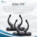 MARINE CITY Black Nylon Ladder Hooks - Pack of 2 | Easy Access Holder Bracket for Boats & Yachts | Light Weighted & Best Grip 1-1/2 Inches Pole Storage Clip - Buy Online on SooperMarket.com