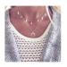 Edary Layered Necklace Moon Pendant Sequins Tassel Necklaces for Women.