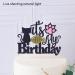 Happy Birthday Cat Cake Topper - Glittery Black Kitten Decoration for Birthday Baby Shower & Wedding Parties - Buy Online on SooperMarket.com