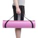Mind Reader YOGAPVC-BLK Extra Thick Yoga Mat with Carrying Strap - High Density Anti-Tear Black - Buy Online on SooperMarket.com