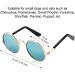 6-Piece Cat Sunglasses for Pets | Funny Retro Circular Eyewear for Small Dogs | Photos Props & Cosplay Glasses in Black & Mix Reflective Colors - Buy Online on SooperMarket.com