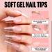 TOMICCA Nail Tips and Glue Gel Kit - 500PCS Coffin Soft Gel Tips + UV LED Lamp + 15ML 4 In 1 Nail Glue Gel - Professional Acrylic Nail Extension Kit for Easy DIY Nail Art - Buy Online on SooperMarket.com