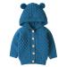puseky Baby Boys Girls Knit Sweater Hooded Ears Warm Cardigan Coat Tops Jacket Outwear 6-12 Months Denim Blue