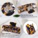 Multi-Color Hair Claw Clips Set - Tortoise Shell & Leopard Print Barrettes for Women & Girls (6 Pack) - Buy Online on SooperMarket.com