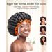 Mikimini XL Black Shower Hoods 2-Pack | Waterproof Reusable Hair Protection for Long Hair | Double-Layer Design with Bright Orange Rim - Buy Online on SooperMarket.com