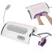 Salmue 3 in 1 Nail Dryer Vacuum Cleaner  Nail Lamp UV Curing Device for Manicure + Dust Extraction Vacuum Fan for Nail Design + LED Light  Nail Art Dust Collector Tool Suitable for All Gel