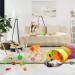 Malier Cat Toys Set - Interactive Collapsible Cat Tunnels, Feather Toy, Crinkle Balls - for Indoor Cats, Kittens, and Small Pets - A-Rainbow - Buy Online on SooperMarket.com