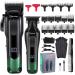 Hatteker Professional Hair Clippers for Men Cordless Clippers and Trimmers Set Barber Clippers Set Rechargeable Beard Trimmer