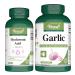 VORST Hyaluronic Acid with Vitamin C 60 Capsules & Garlic 180 Vegan Capsules (Combo Bundle 2 Bottles)