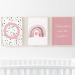 Pompom Prints Set of 3 Girls Bedroom Prints Rainbow Nursery Prints Scandi Boho Style Nursery Decor Playroom Prints Picture Frames not Included (5x7 Inch Q) 5x7 Inch Q