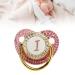 Gold Baby Pacifier Set | Rhinestone Lightweight Pacifier for Babies 6-18 Months | Cute Home Use Gift (Letter I) - Buy Online on SooperMarket.com