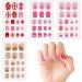 JSRQT 12 Sheets Colorful Nail Stickers Cute Cartoon Full Wrap Nail Art Stickers Decals Kids Girls Self Adhesive Nail Polish Stickers with Nail File Nail Stickers Strip with Rainbow Heart Unicorn - Buy Online on SooperMarket.com