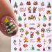 JMEOWIO 12 Sheets Christmas Nail Art Stickers Decals Self-Adhesive Snowflake Xmas Winter Holiday Deer Nail Supplies Nail Art Design Decoration Accessories - Buy Online on SooperMarket.com