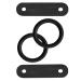 YNR BLACK PEACOCK SAFETY IRONS STIRRUPS RUBBER RINGS & LEATHER CLIPS TABS REPLACEMENT 1 PAIR