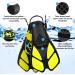 Adjustable Open Snorkeling Swim Fins - Light, Durable for Kids and Adults - Extra Small Yellow - Buy Online on SooperMarket.com