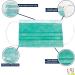 DermSource Kids 3-Layer Disposable Face Masks - 25 Pack, Made in USA - Breathable Green Face Coverings for Boys and Girls - Buy Online on SooperMarket.com