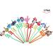 iwobi 12 Pcs Animal Curly Straws Reusable Plastic Curly Novelty Straws for Kids Birthday Party - Buy Online on SooperMarket.com