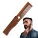 Bart comb beard for men - folded mustache comb - beard brush made of natural wood beard antistatic mustache pocket ridge brushes foldable beard care tools for men wood color