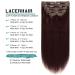 LacerHair 14 120g 7pcs #99J Deep Burgundy Clip In Human Hair Extensions - Silky Salon Professional Double Weft Real Human Hair - Pack of 1 - Buy Online on SooperMarket.com