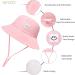 HSYZZY Baby Sun Hat | UPF 50+ Smile Face Bucket Hat for Toddler | Adjustable Cap, 9-18 Months, Pink - Buy Online on SooperMarket.com