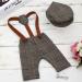 Baby Photography Props Newborn Boy Photo Shoot Outfits Infant Gentleman Suit Lattice Outfit Hats (Coffee) A-coffee - Buy Online on SooperMarket.com