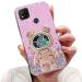 Tivenfezk Nadoli for Xiaomi Redmi 9c Treibsand B r Astronaut Hidden Stand Shell caricature glitter astronaut stand soft silicone bling cell phone case transparent protective cover xiaomi Redmi 9c pink