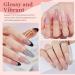 Modelones 6 Color Dip Powder Nail Kit Starter Set | Nude Pink Glitter | Base/Top Coat Activator | French Manicure DIY Salon Golden - Buy Online on SooperMarket.com